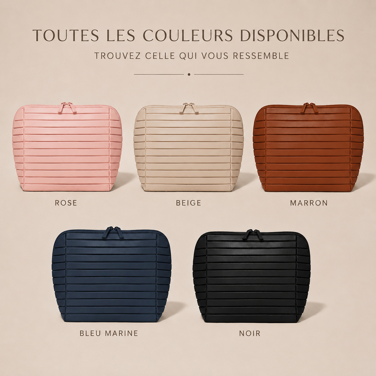 Trousse de maquillage de voyage La Beligne avec rangement organisé